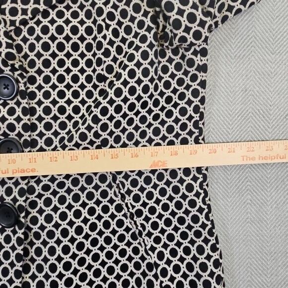 Rafaella Geometric Blazer Coat Jacket Women's Size 10 Black & White Old Money - Picture 3 of 16
